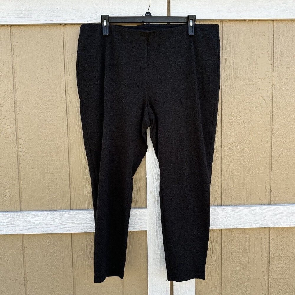 Chico’s So Slimming Pull On Pants Size 4 Ankle US XXL/20 Gray Stretch